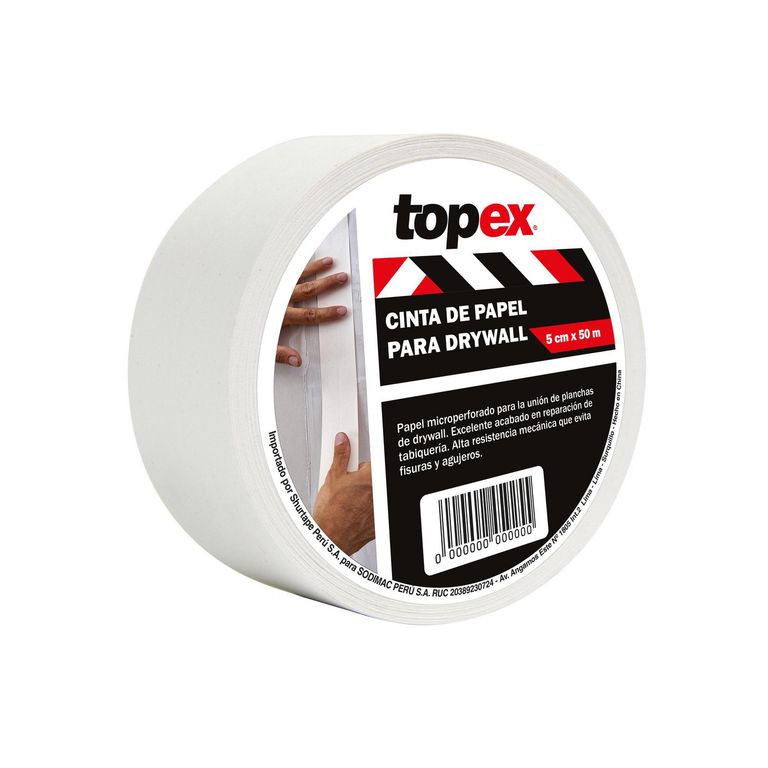 Cinta de Papel Drywall Topex 2 X 50m