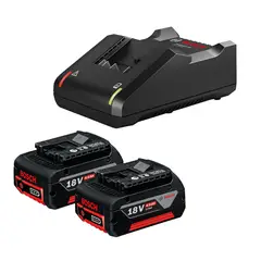 BOSCH - Kit 2 Baterías GBA 18V 4,0 A 1 + Cargador GAL 18V-40 Bivolt