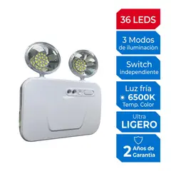 ILUMA - Lámpara de Emergencia 36LED 6W