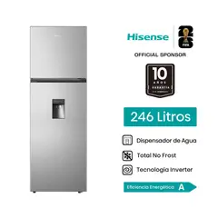 HISENSE - Refrigeradora 246L 2 Puertas Top Mount Frost RT319WL6B