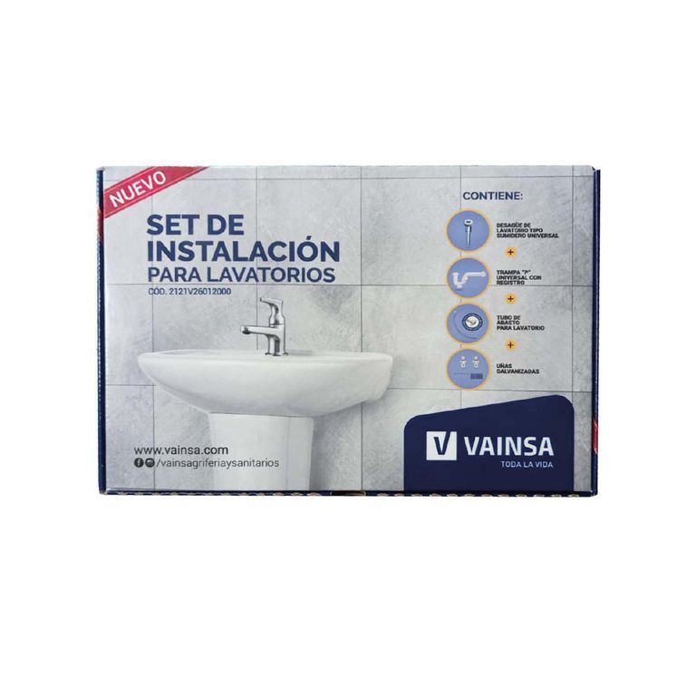 Set de instalacion para lavatorios Vainsa