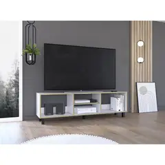 TUHOME - Mesa de TV 70" Nomik Blanco/Duna