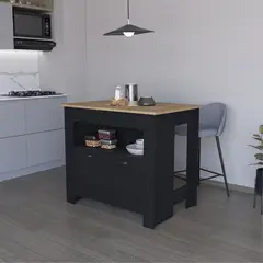 TUHOME - Mueble de Cocina Isla Arlet Wengue