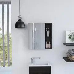 TUHOME - Botiquín Manchester Espejo Wengue