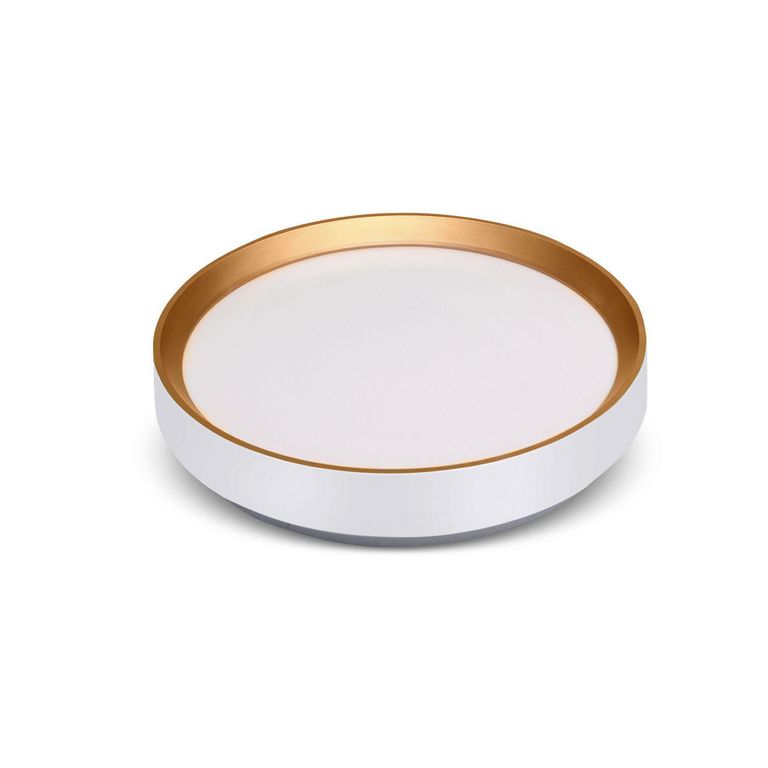 Plafón 3 Luces 48W Borde Dorado