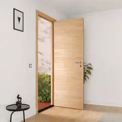 PAMA - Puerta de Madera Principal Pino Semisólida Mach Polonia Natural