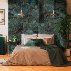 Klipen - Porcelanato Verde 60x60cm 1.44m2 Marmolado Alto brillo Tulum