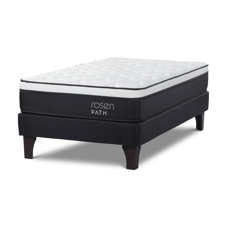 Cama Europea Path Grafito 1.5 Plazas