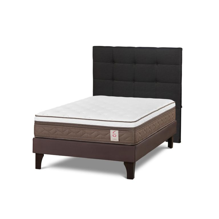 Cama Europea New Style 6 2 Plazas Issey Grafito