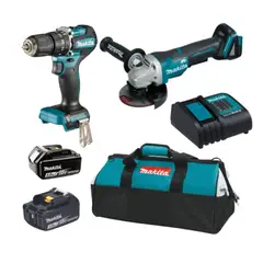 MAKITA - Kit Taladro Amoladora Con Batería.