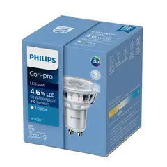 PHILIPS - Foco Dicroico LED GU10 4.6W Luz Cálida