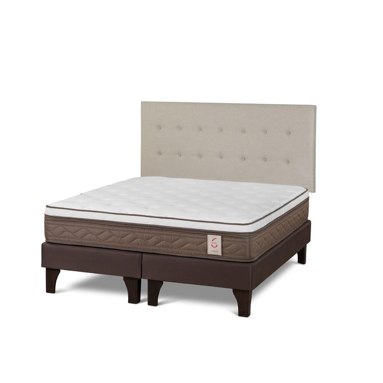 Cama Europea New Style 6 Queen West Niebla