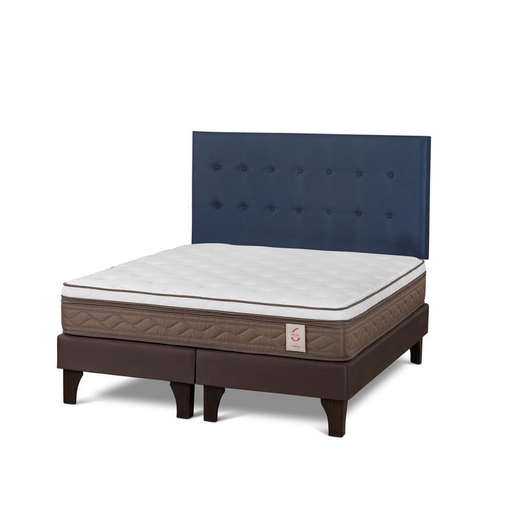 Cama Europea New Style 6 Queen West Azul