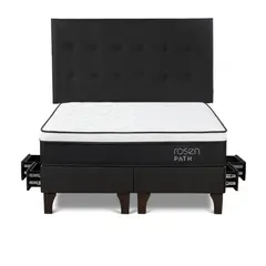 ROSEN - Cama Cajon Path Grafito Queen West Grafito