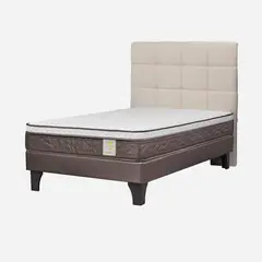 ROSEN - Cama Europea New Style 4 Plus 2 Plazas Issey Niebla
