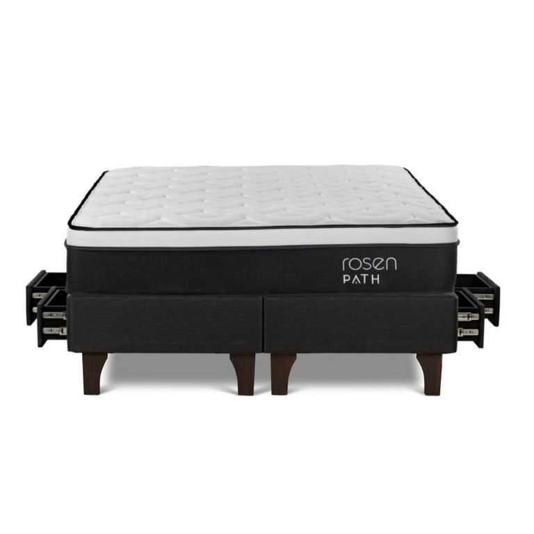 Cama Cajon Path Grafito Queen