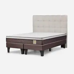 ROSEN - Cama Europea New Style 4 Plus Queen Issey Niebla