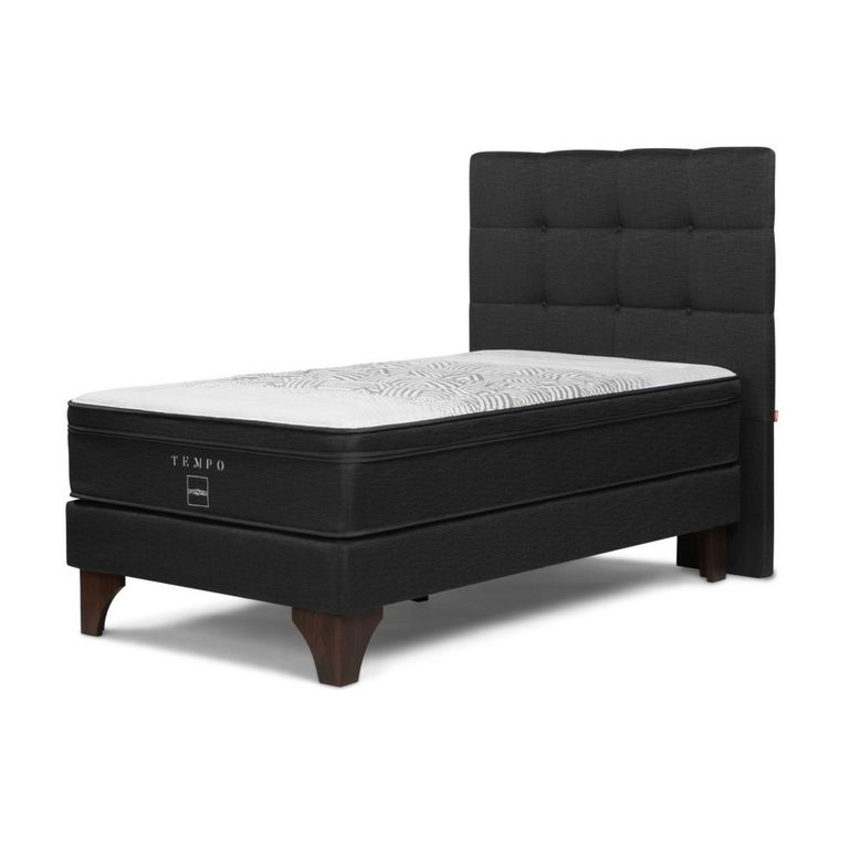 Cama Europea Tempo 1.5 Plazas Issey Grafito