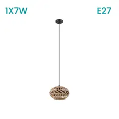 EGLO - Lámpara Colgante Dondarrion 1L 40W