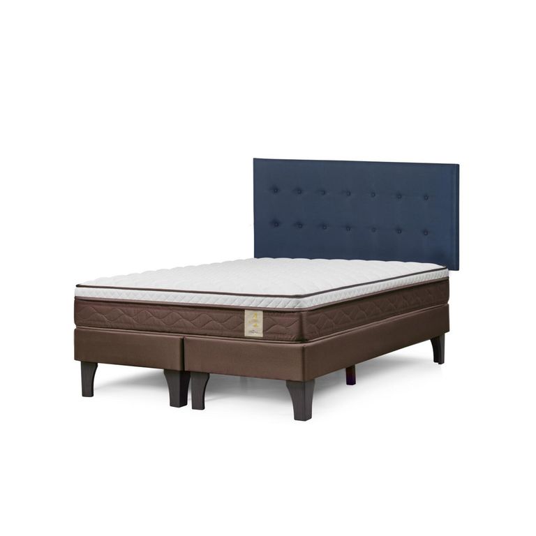Cama Europea New Style 4 Plus Queen + Cabecera West