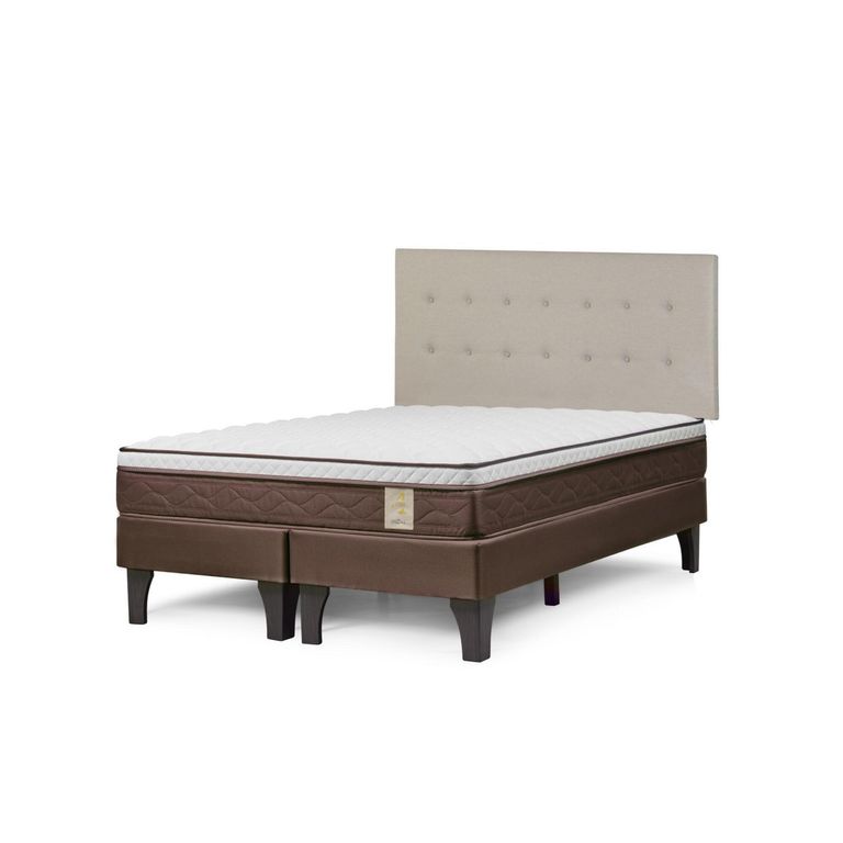 Cama Europea New Style 4 Plus King + Cabecera West