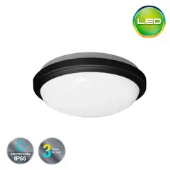 LIGHTECH - Plafón LED Borde Negro 20W Tricolor PF0.9 IP65
