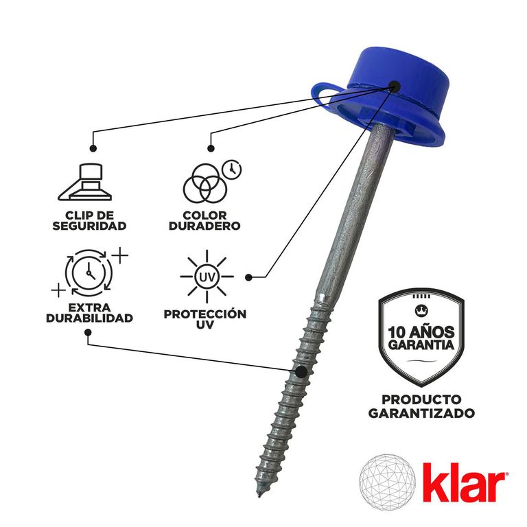 Kit de Fijación Klar para Madera Azul