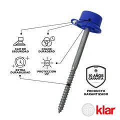 KLAR - Kit de Fijación Klar para Madera Azul