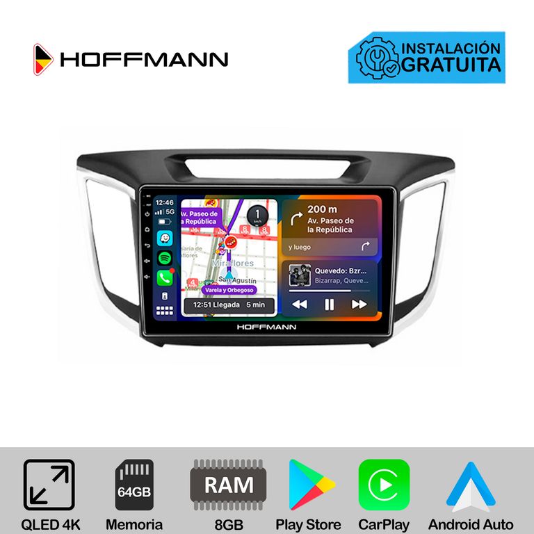 Autoradio Hoffmann CarPlay & Android Hyundai Creta 2014 - 2021