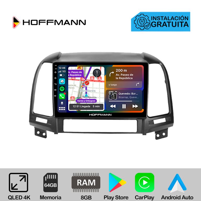 Autoradio Hoffmann CarPlay & Android Hyundai Santa Fe 2006 - 2012