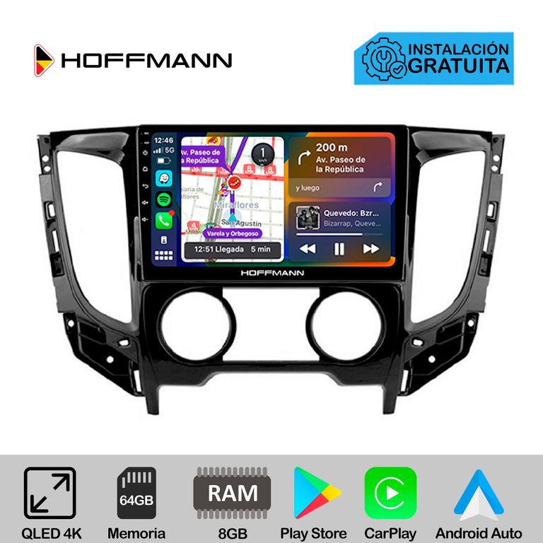 Autoradio Hoffmann CarPlay & Android Mitsubishi L200 2016 - 2020 (AC Manual)
