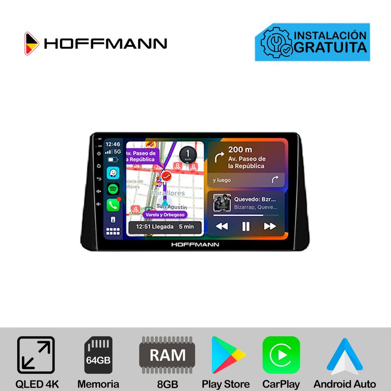 Autoradio Hoffmann CarPlay & Android Nissan Kicks | Versa 2018 - 2022