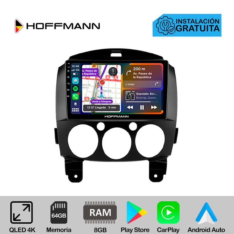Autoradio Hoffmann CarPlay & Android Mazda 2 2007 - 2014