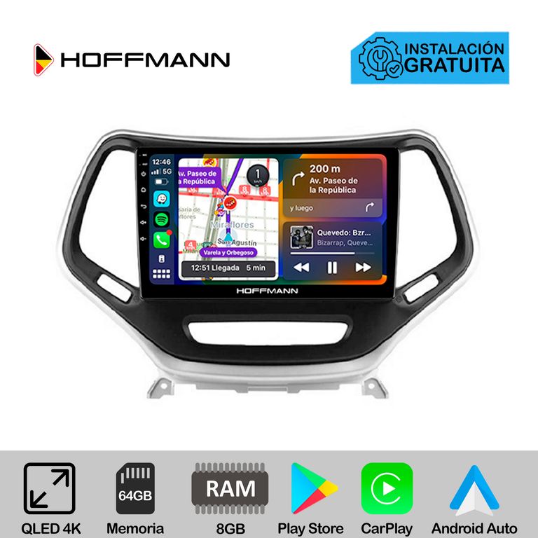 Autoradio CarPlay & Android Jeep Cherokee Sport Latitude 2014 - 2019