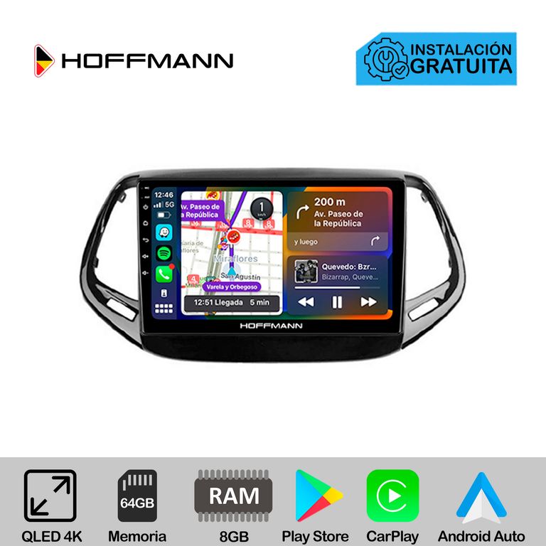 Autoradio CarPlay & Android Jeep Compass 2016 - 2020