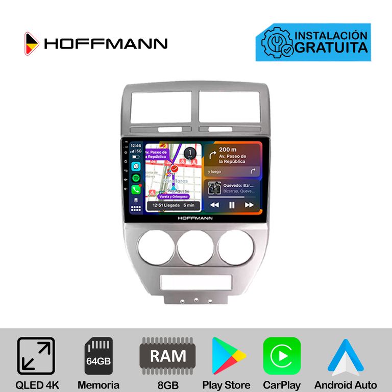 Autoradio Hoffmann CarPlay & Android Jeep Compass 2006 - 2009