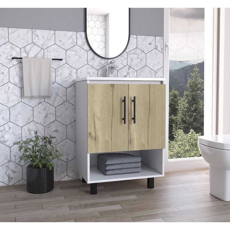 Muebles Lavamanos Bicolor -BL/DU