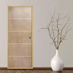 ARES - Puerta Interior HDF Valeria Dual RUT Marrón Oscuro