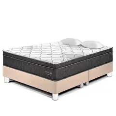 PARAISO - Cama Pocket Star Queen + 2 Almohadas + Protector