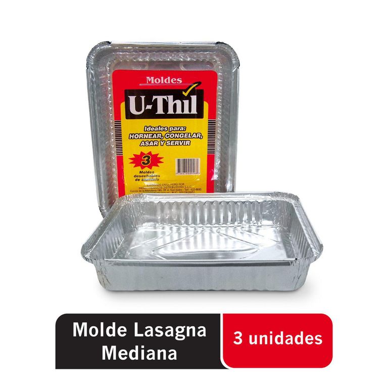 Molde de Lasagna Mediana 3 Unidades