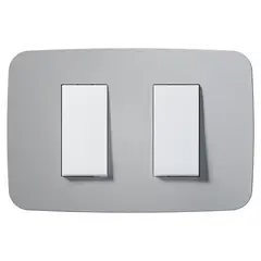 ABB - Interruptor Doble 1M+1M Plata Origen