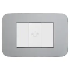 ABB - Pulsador Simple 1M Plata Origen