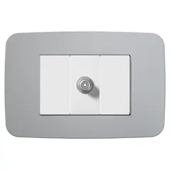 ABB - Toma Simple 1M Tv Coaxial Plata Origen Abb