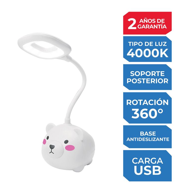 Lámpara de Escritorio Oso Blanco