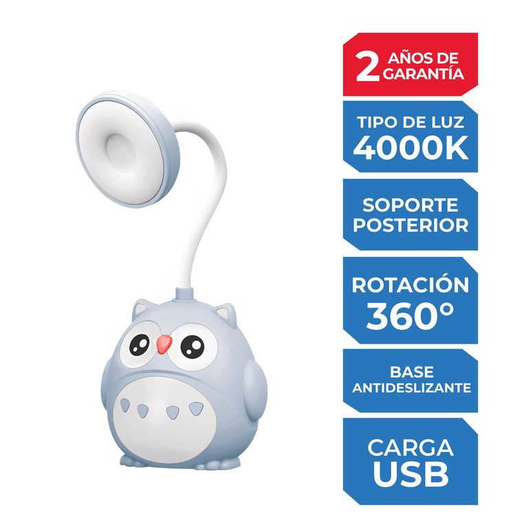 Lámpara de Escritorio Búho Celeste
