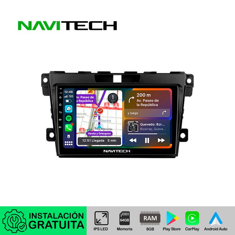 Autoradio Navitech CarPlay & Android Auto Mazda CX7 2006 – 2012