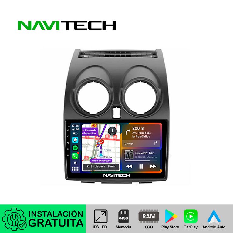Autoradio Navitech CarPlay & Android Auto Nissan Qashqai 2007 – 2013