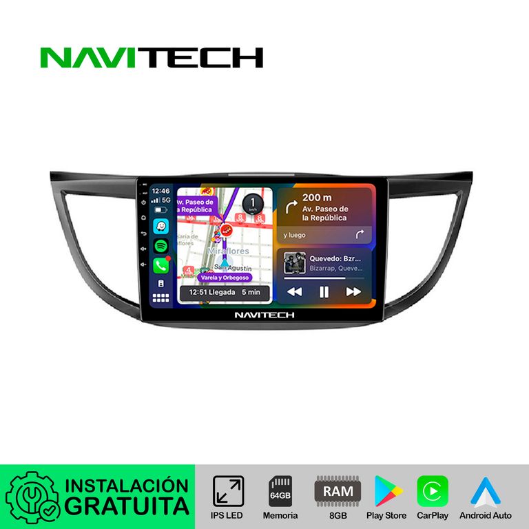 Autoradio Navitech CarPlay & Android Auto Honda CRV 2013 – 2016