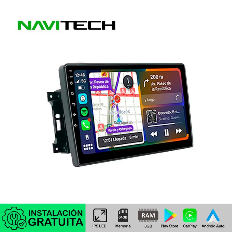 Autoradio Navitech CarPlay & Android Auto Jeep Wrangler Rubicon 2008 – 2017
