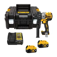 DEWALT - Taladro Percutor 1/2" 20V + 02 baterias 5AH + cargador + maleta plastica DCD996P2T-B2